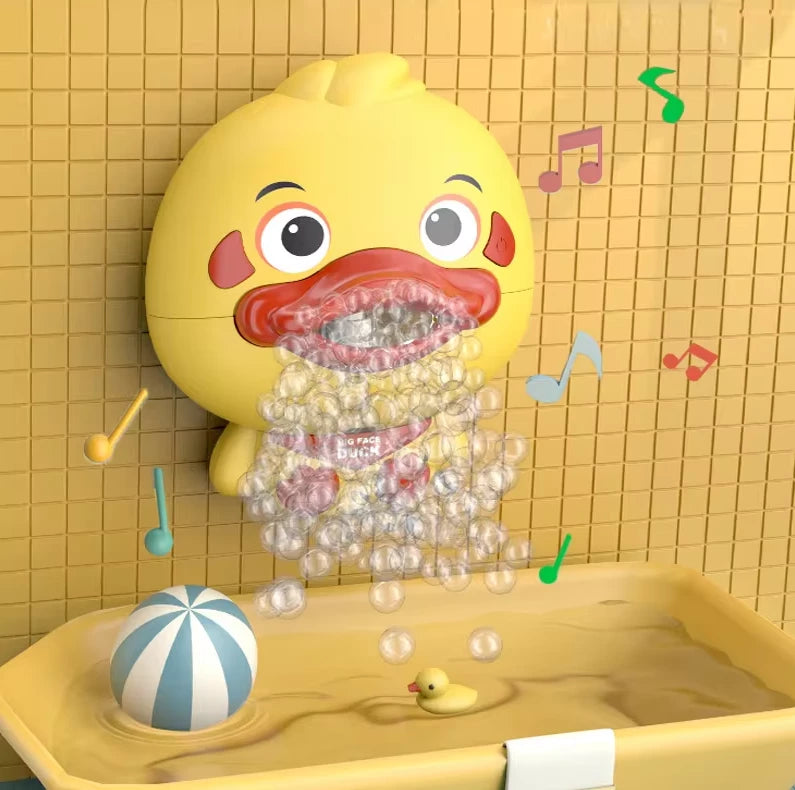 Yellow duck bubble machine music machine